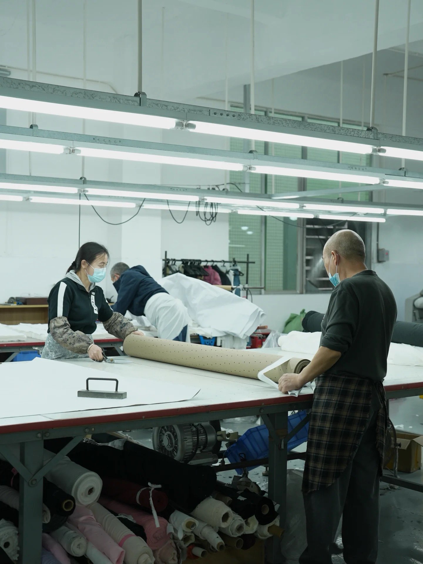 The cutting workshop in our clothing customization factory