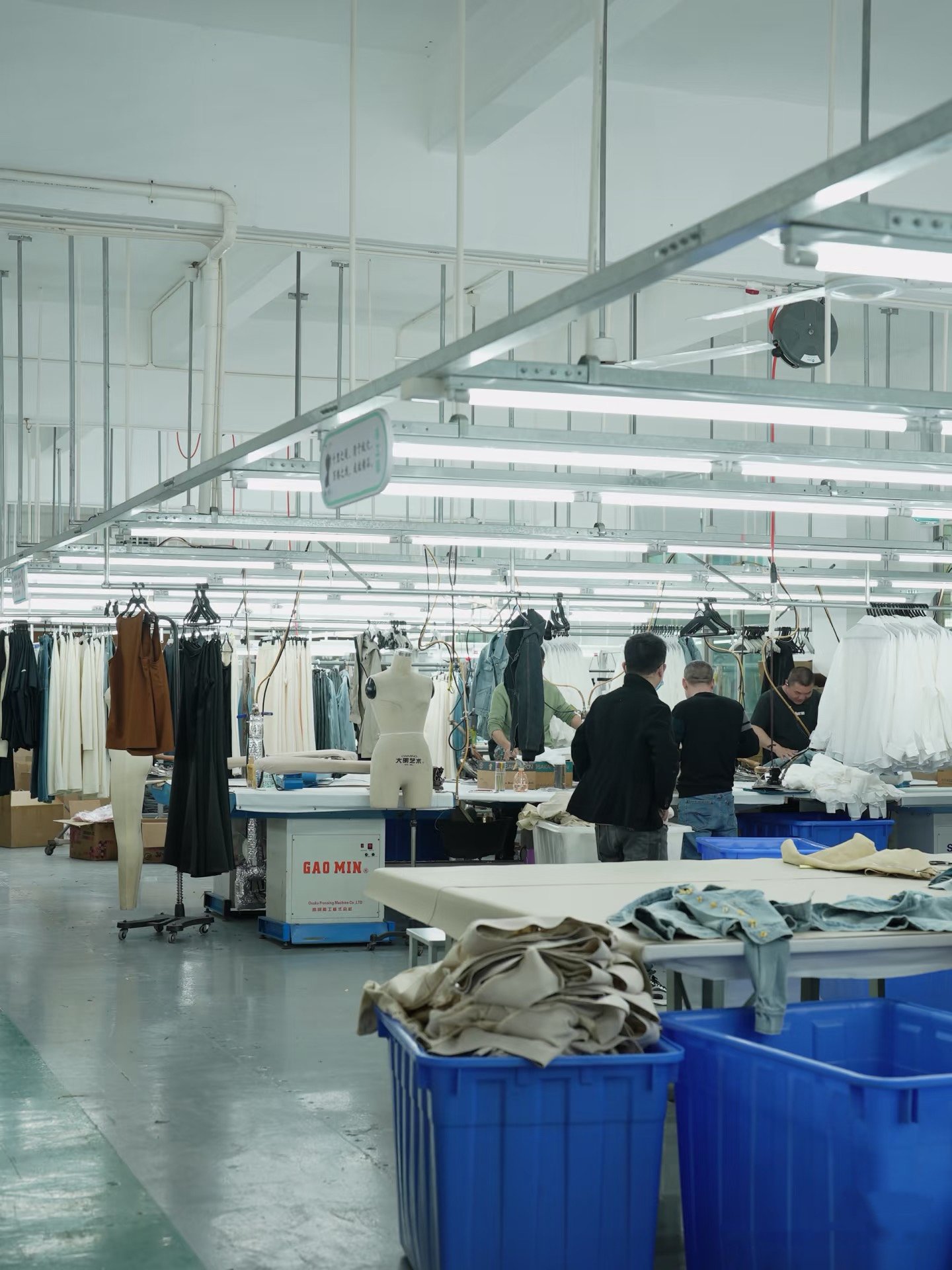 The workshop in our clothing customization factory