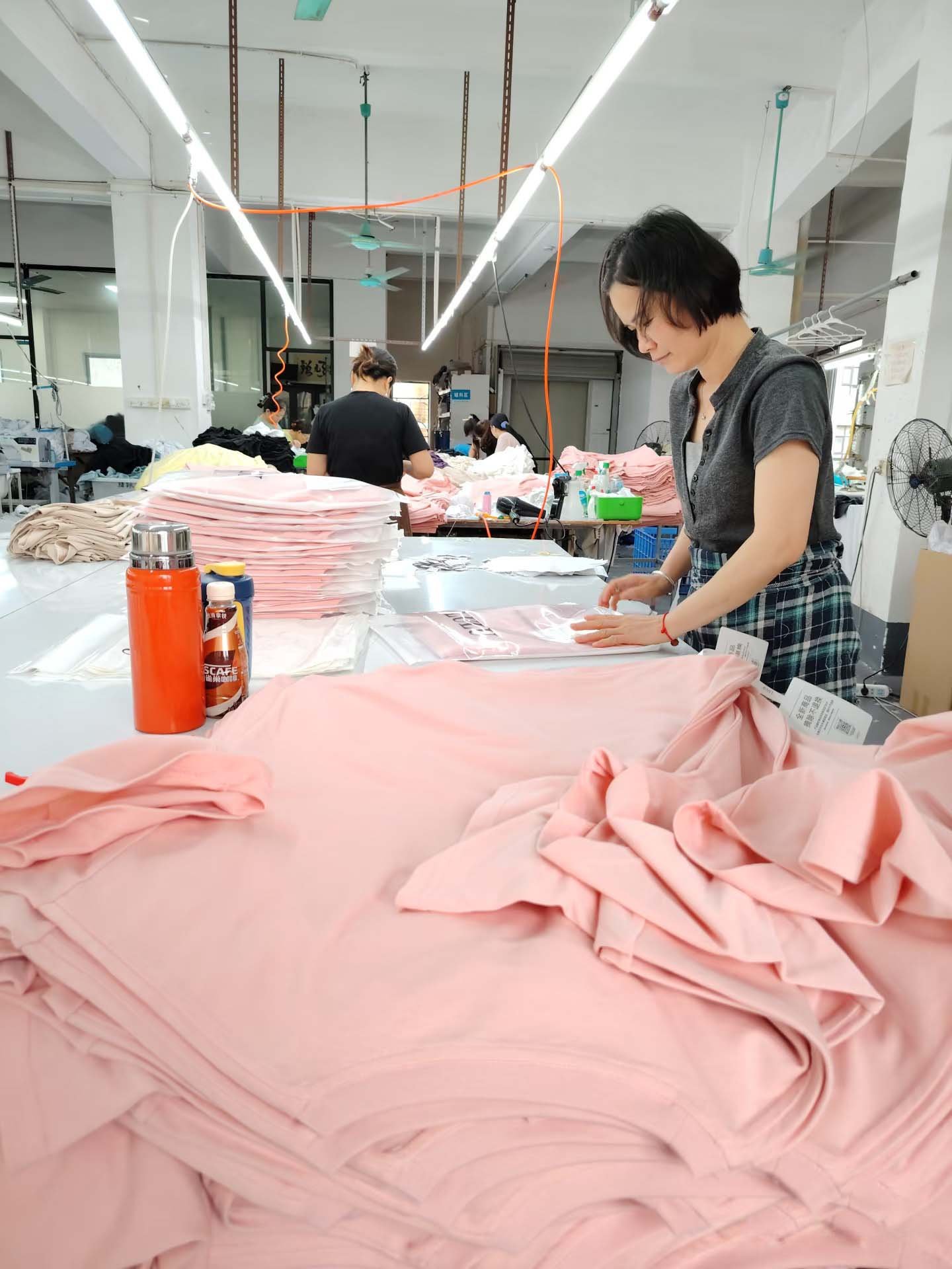 packing process for custom clothing orders