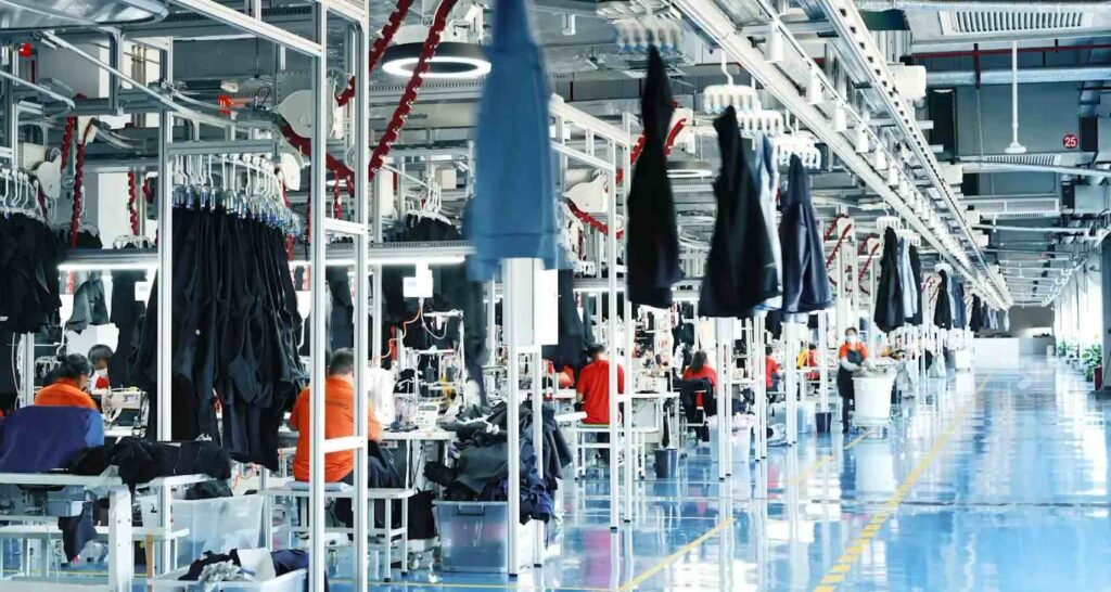 Chinese clothing manufacturer factory production line