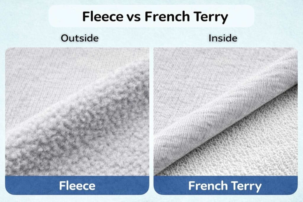 fleece vs french terry