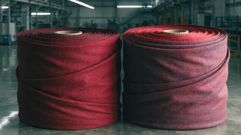 Bulk Production of Maroon vs Burgundy Fabric