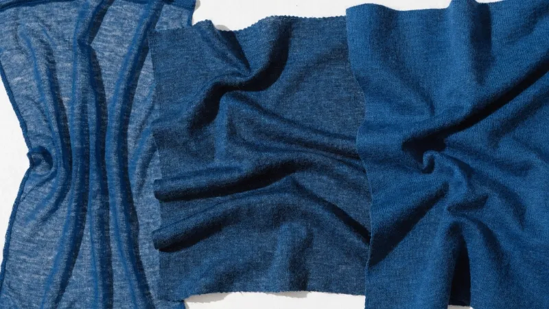 Close-up of lightweight, standard, and heavyweight T-shirt fabrics