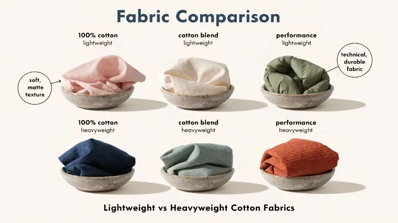 Comparison of swatches_thicknesses of various fabrics