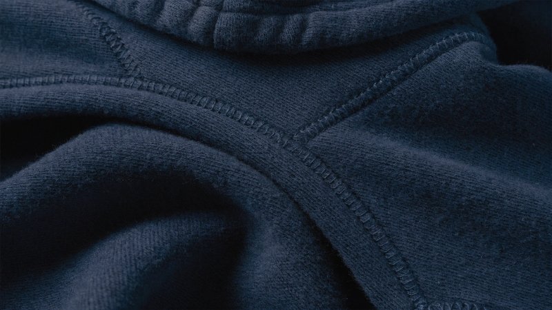 High-Quality Hoodie Details A close-up of high-quality hoodie fabric and stitching