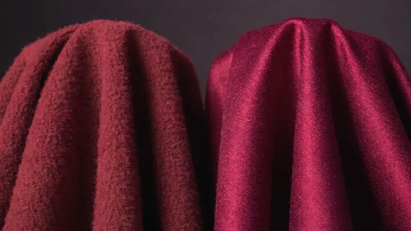Maroon vs Burgundy Fabric Swatches