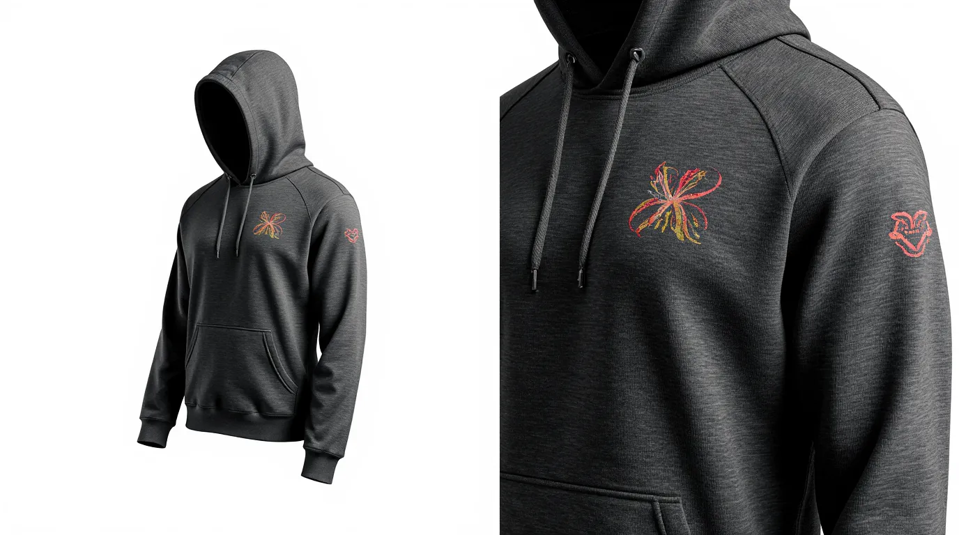 custom hoodie detail