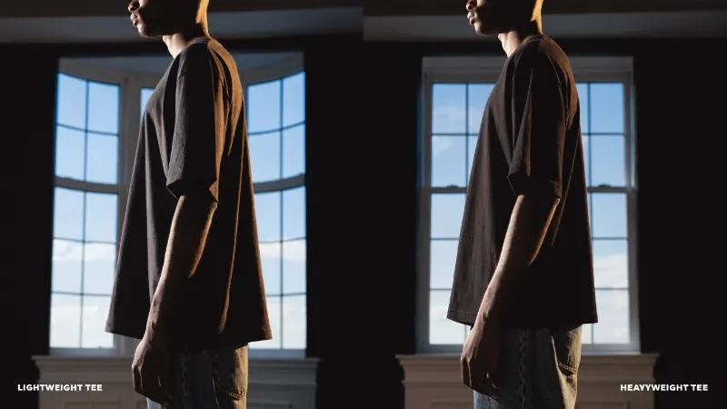 lightweight tee vs heavyweight tee