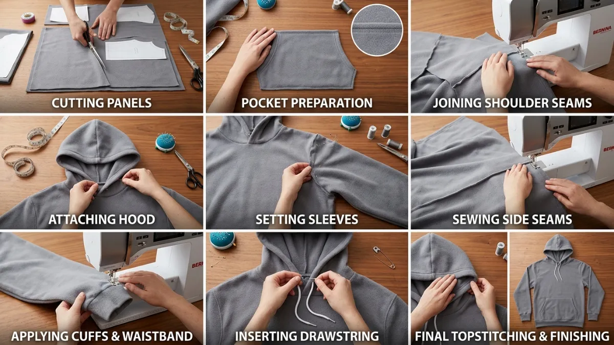 How to Sew a Hoodie: Step-by-Step Construction Guide