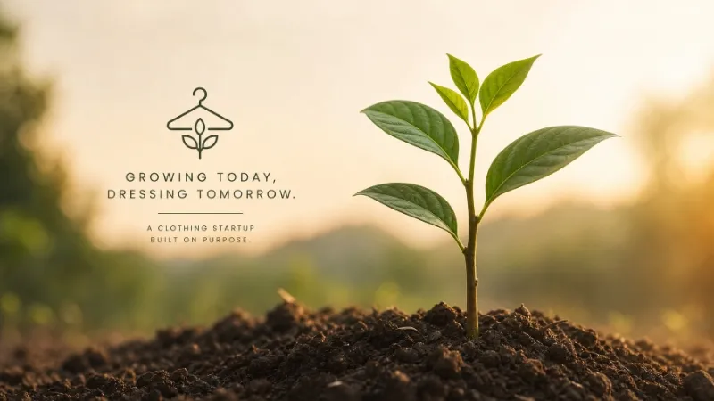 Startup Brand Growth Strategy A small sapling growing steadily, symbolizing a startup brand's growth