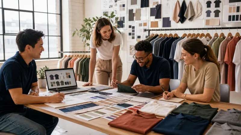 Startup clothing brand polo shirt line development manufacturing