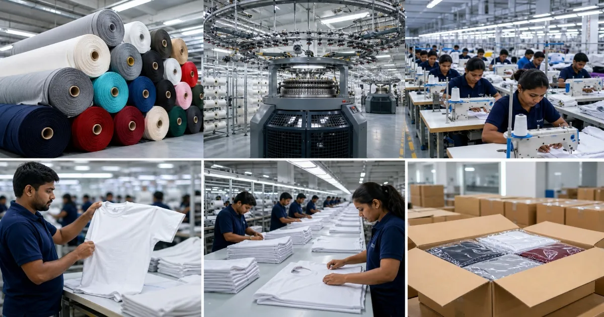 Step-by-step T-shirt manufacturing process
