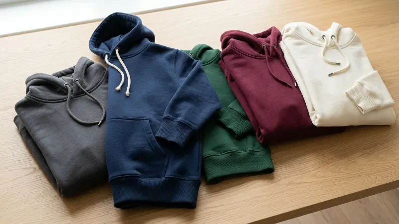 A collection of high-quality hoodies in different colors