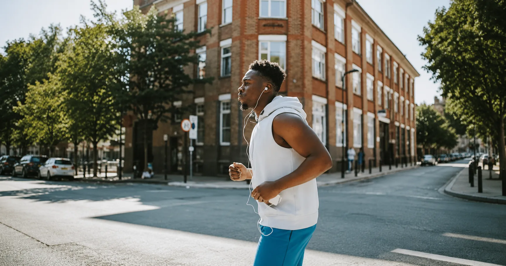 a man in Sleeveless hoodie