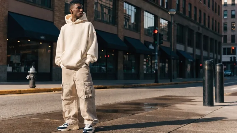 oversized hoodie trend with boxy fit and dropped shoulders