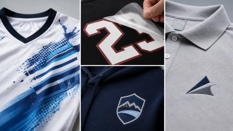 sublimation printing heat transfer and embroidery applications on custom apparel