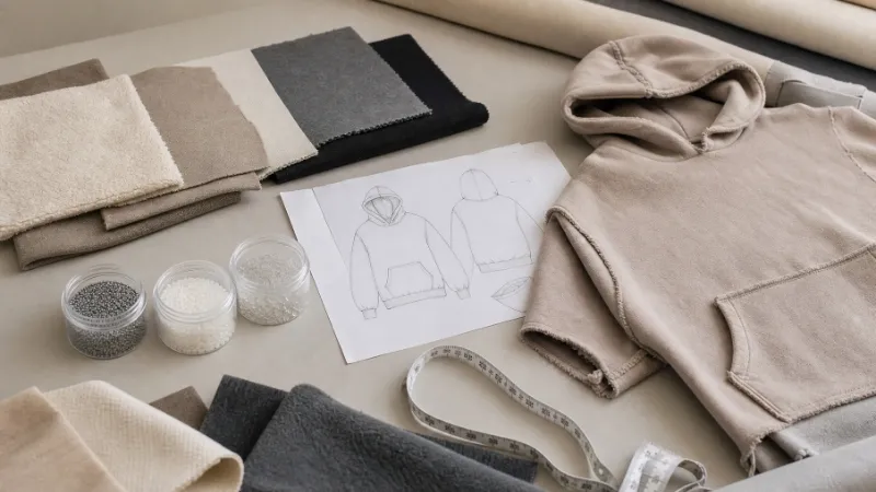 Weighted hoodie fabric filling and weight distribution design