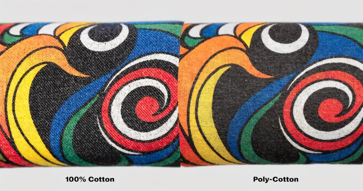 DTG Print Output on 100% Cotton vs Poly-Cotton Blend Fabric