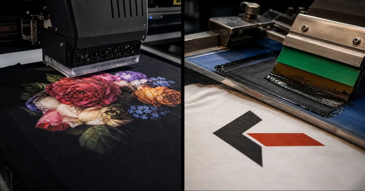 DTG vs Screen Printing Comparison Table DTG vs Screen Printing