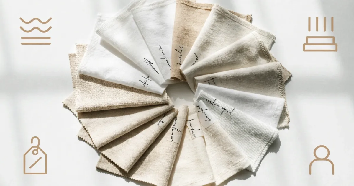 Fabric swatches for T-shirts