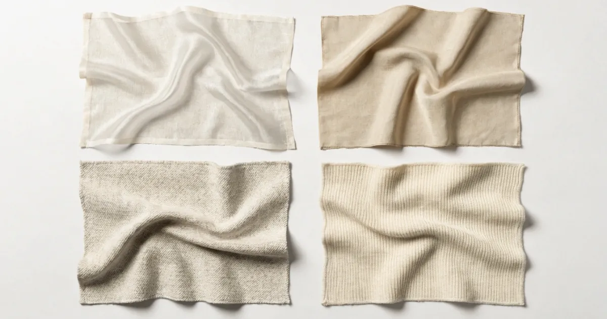 Benefits and Drawbacks of Lyocell Fabric Lyocell fabric swatches showing different weights and blends
