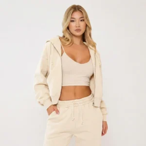 Boxy Zip-Up Hoodie