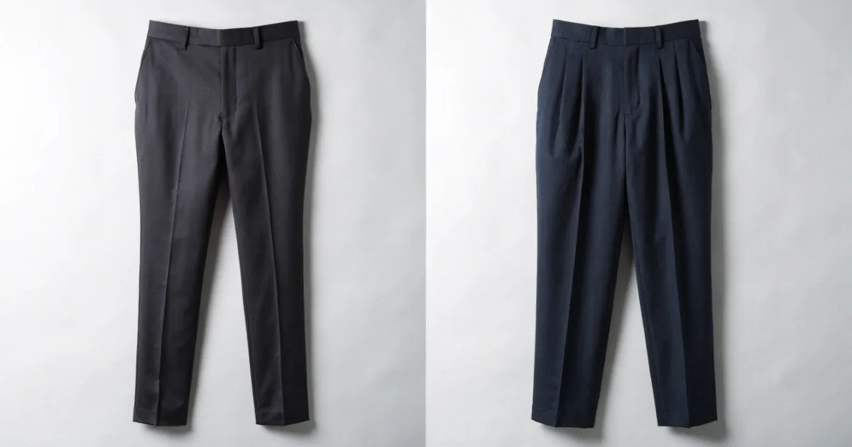 Pleated vs Flat Front Pants comparison