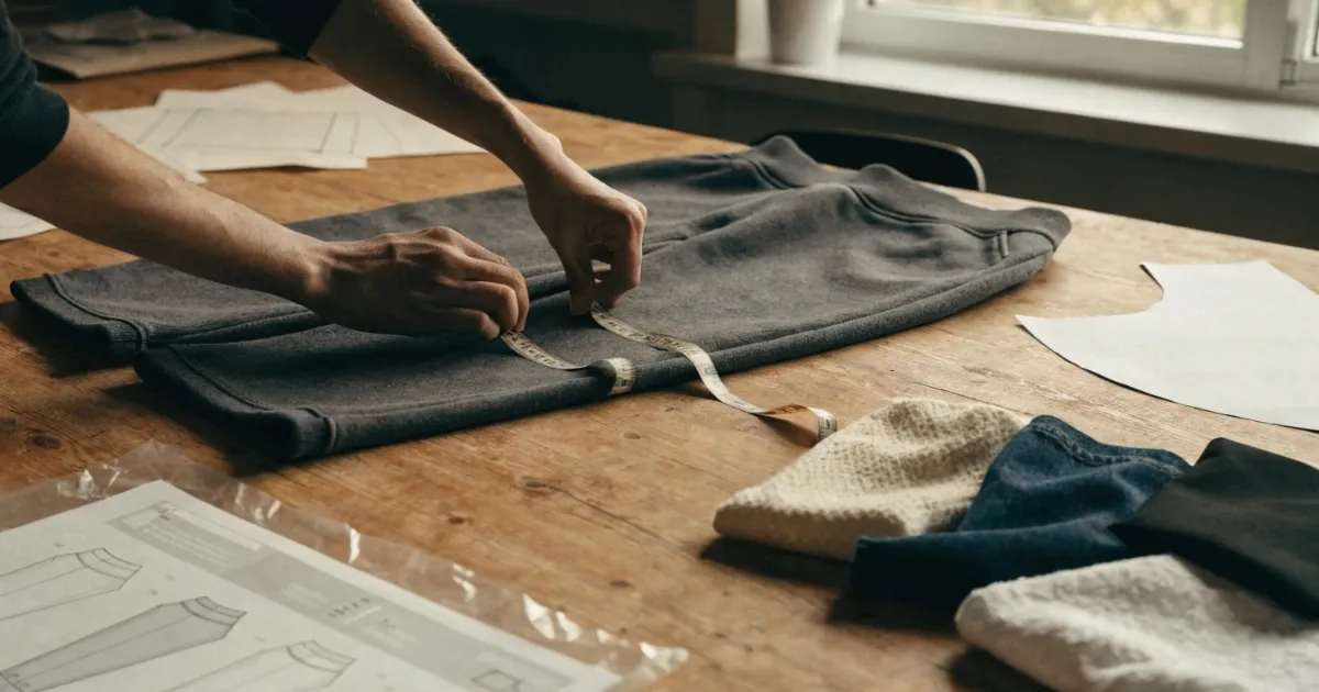 barrel sweatpants development process
