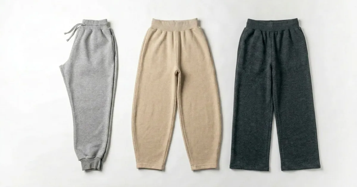 comparison of sweatpants styles