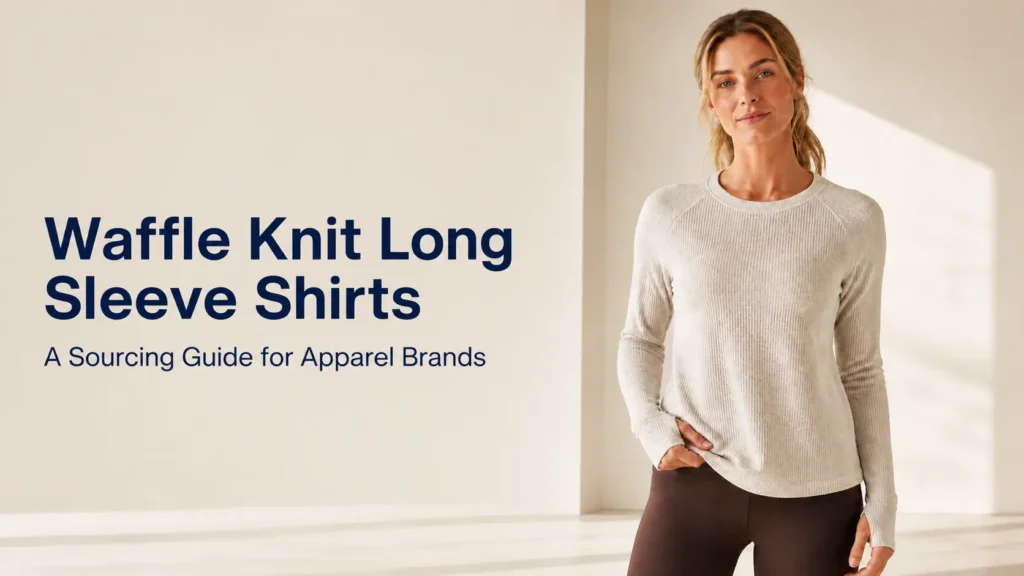 Waffle Knit Long Sleeve Shirts women