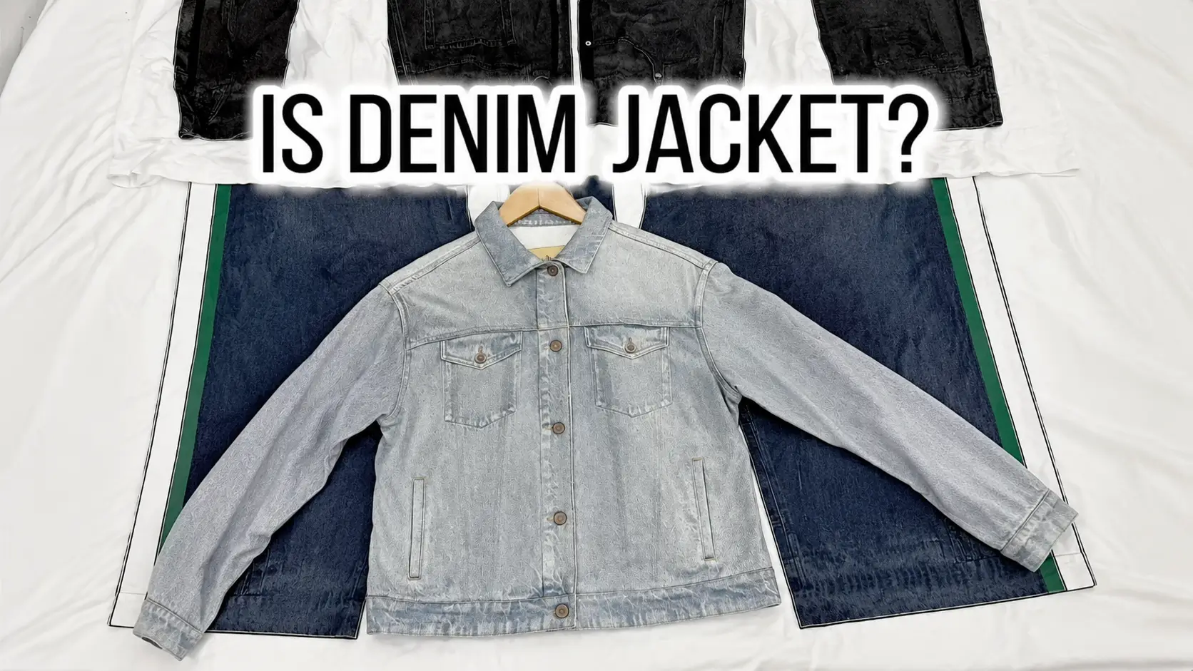 jacket knit fabric printed denim look